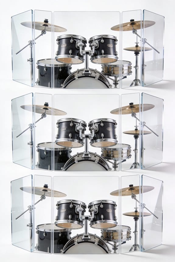 top acrylic drum shields
